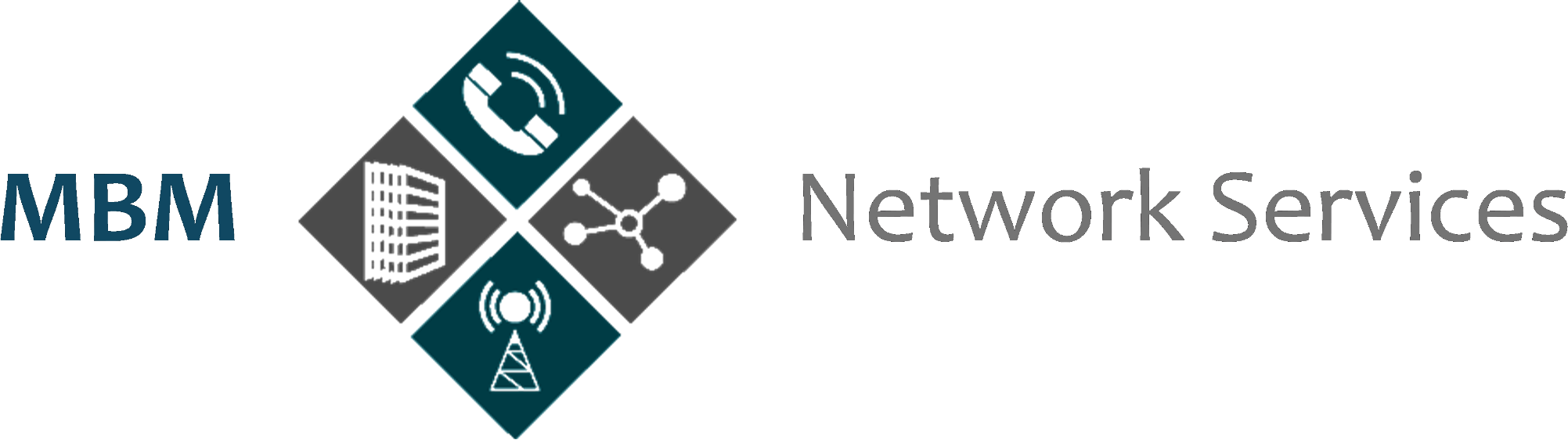 MBM Network Services Logo – Telekommunikation, Glasfaser und Netzwerkinfrastruktur